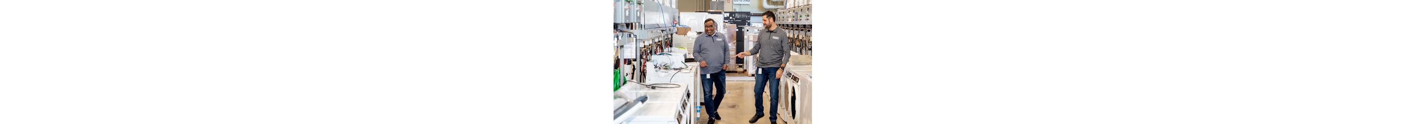 Maytag employees in Whirlpool Commercial laundry tech center